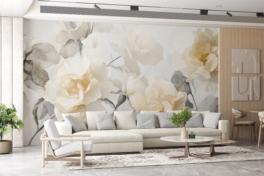 Groep witte bloemen — interieur 2