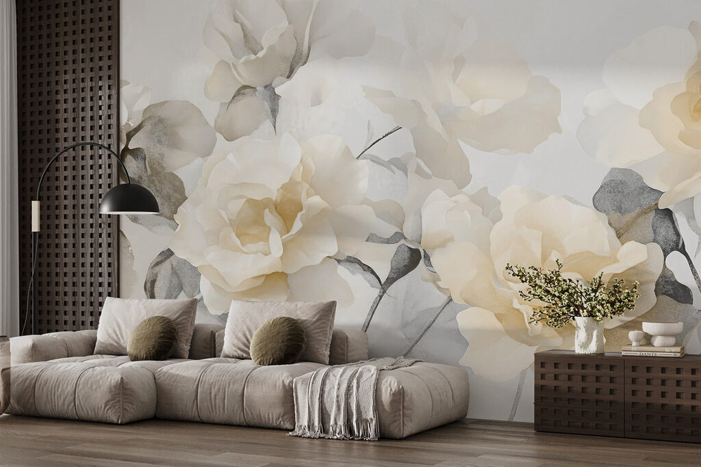 Groep witte bloemen — interieur 4