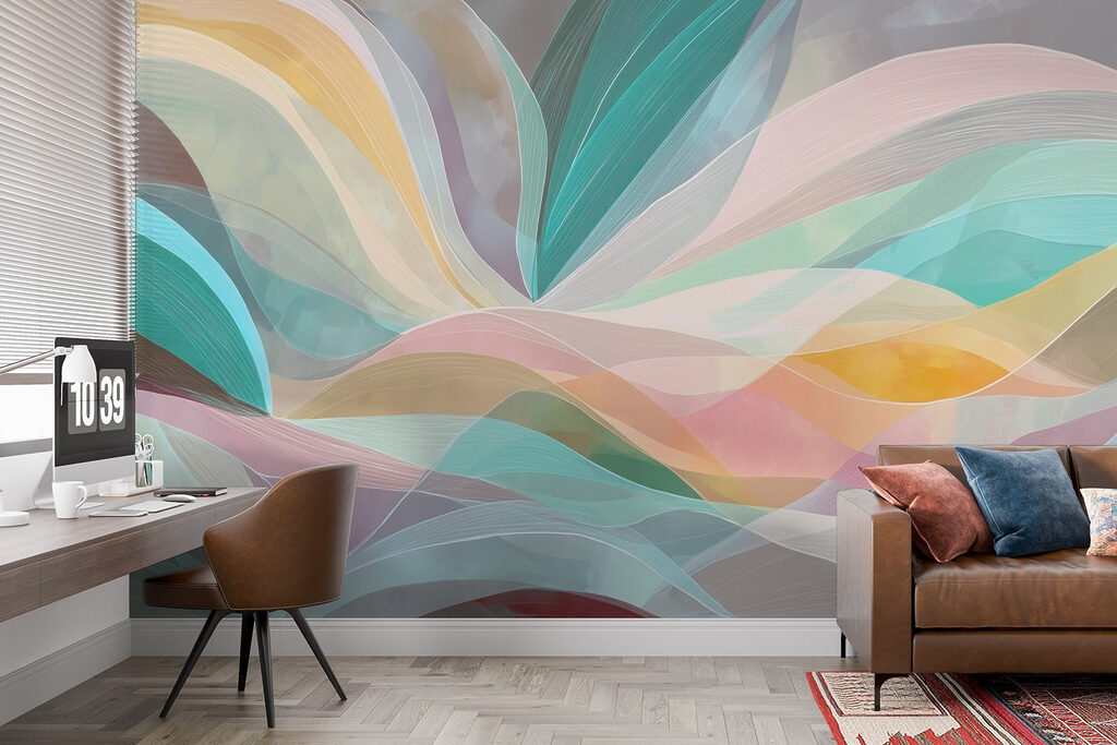 Kleurrijke zwierige lijnen — interieur 2