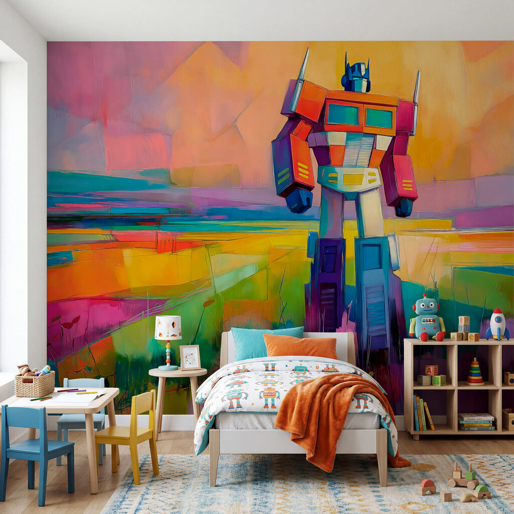 Kleurige robot in verfwereld — interieur 2