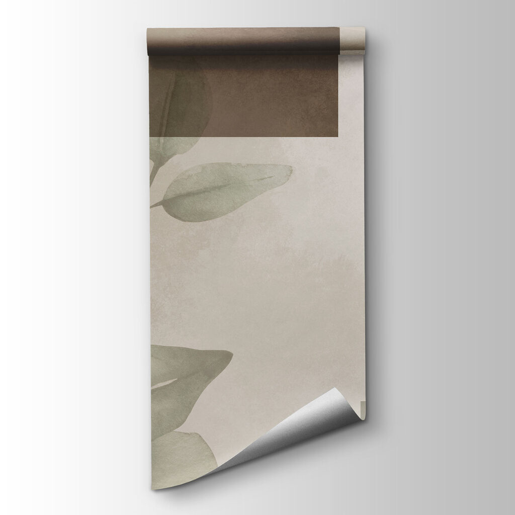 Abstracte vormen met subtiele bladerdetails — productweergave