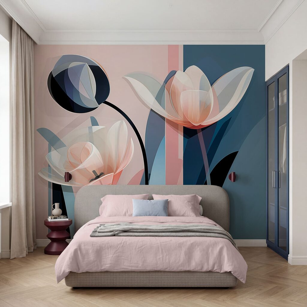 Verfijnde bloemen in zachte pasteltinten — interieur 2