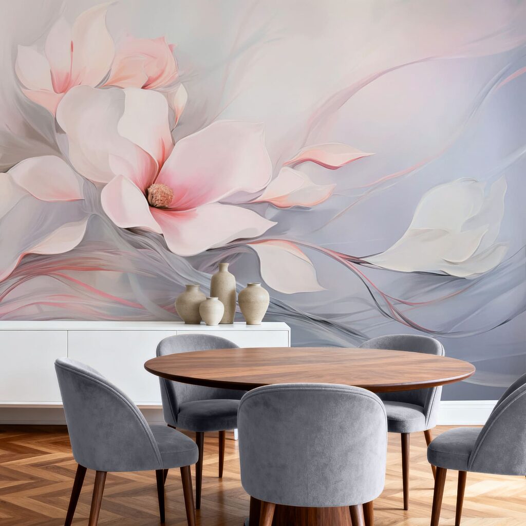 Roze bloem op stromen — interieur 3
