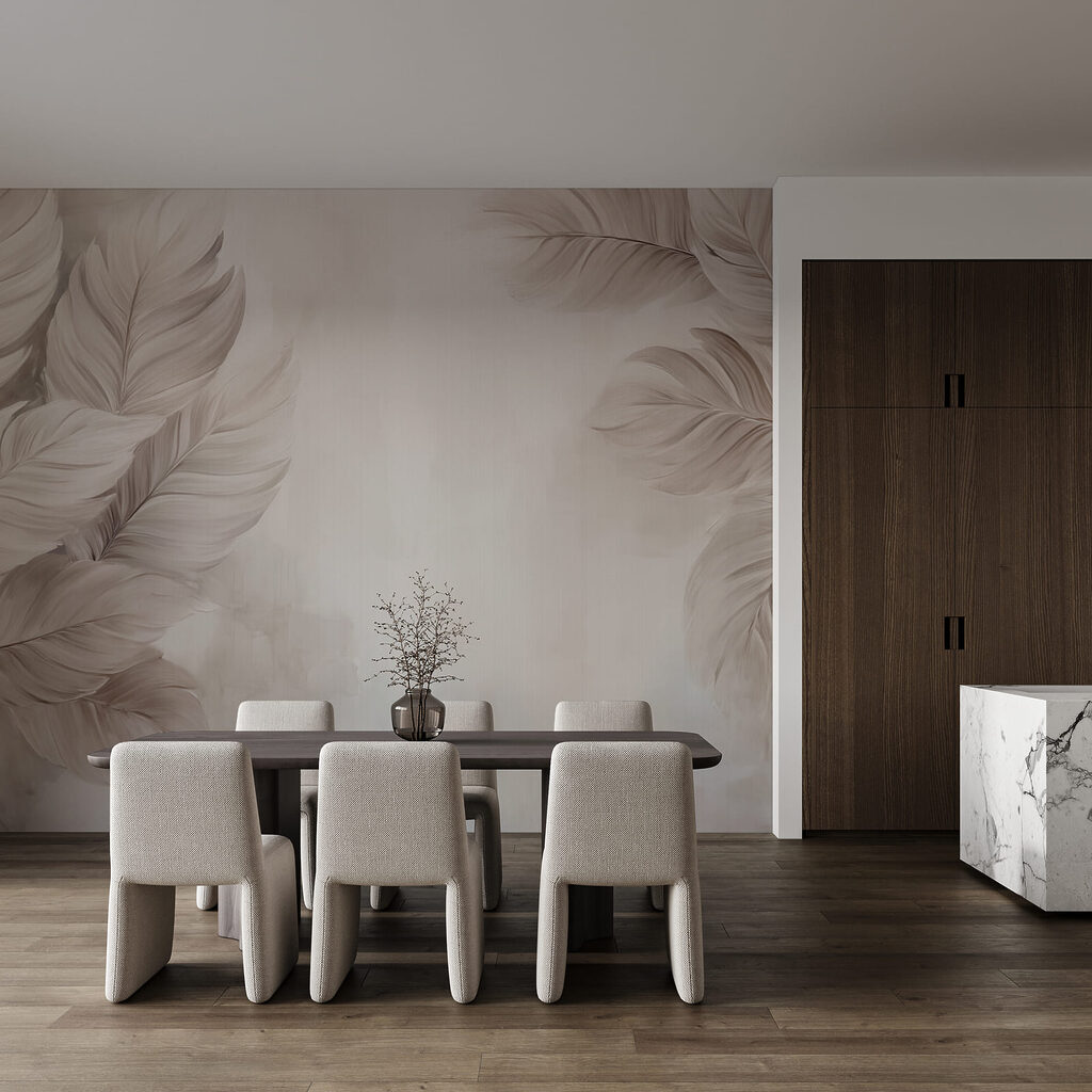 Witte veren op een witte achtergrond in een interieur