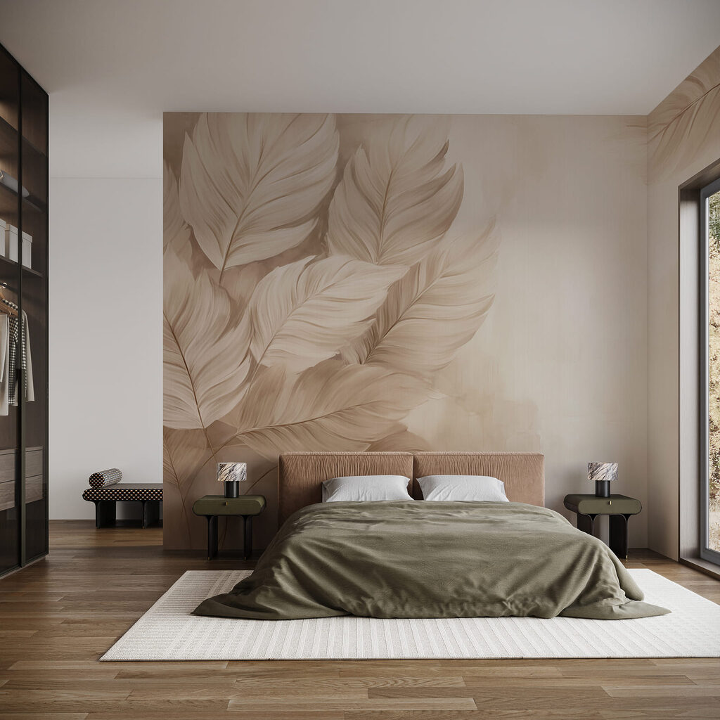 Brede bladeren langs randen — interieur 1