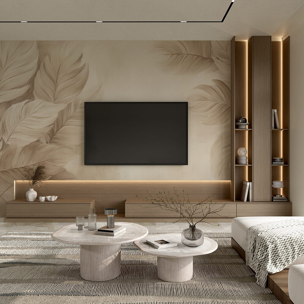 Brede bladeren langs randen — interieur 2