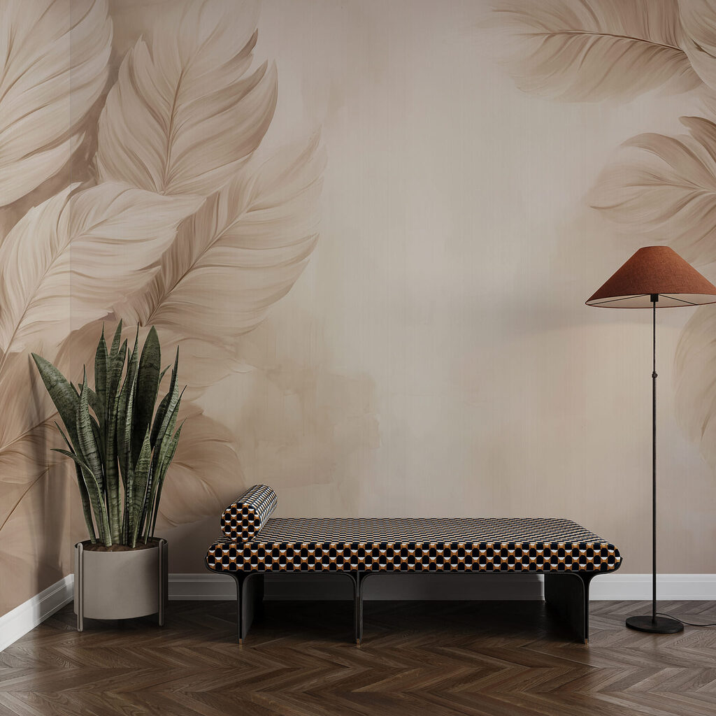 Brede bladeren langs randen — interieur 3
