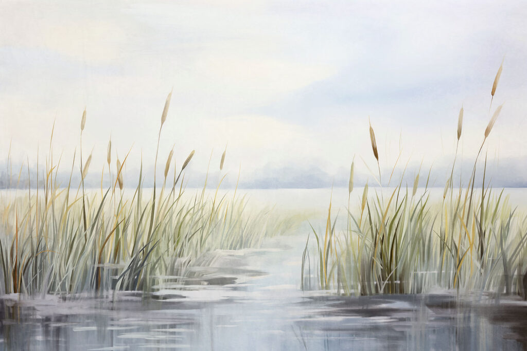 Schilderij van een moeras — volledig ontwerp