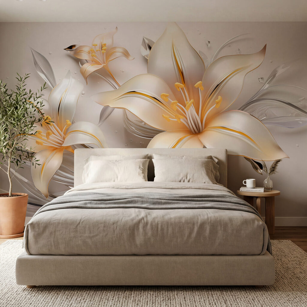 Verfijnde bloemen in zachte tinten — interieur 2