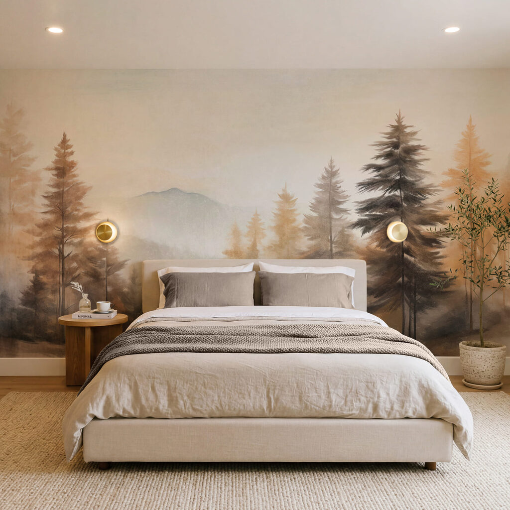 Dennen in gouden nevellicht — interieur 2
