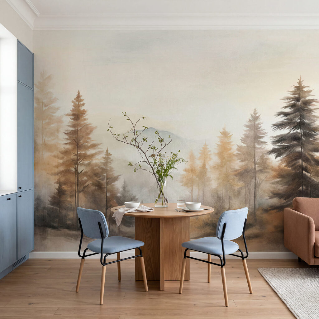 Dennen in gouden nevellicht — interieur 3