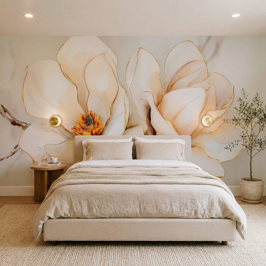 Verfijnde bloemen in zachte kleuren — interieur 2