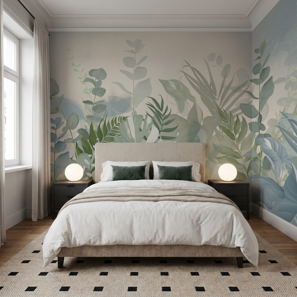 Zachte bladeren in rustige tinten — interieur 2