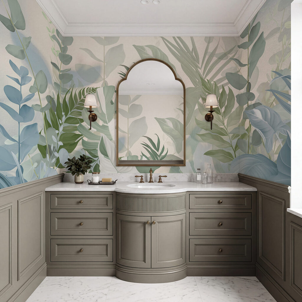 Zachte bladeren in rustige tinten — interieur 3
