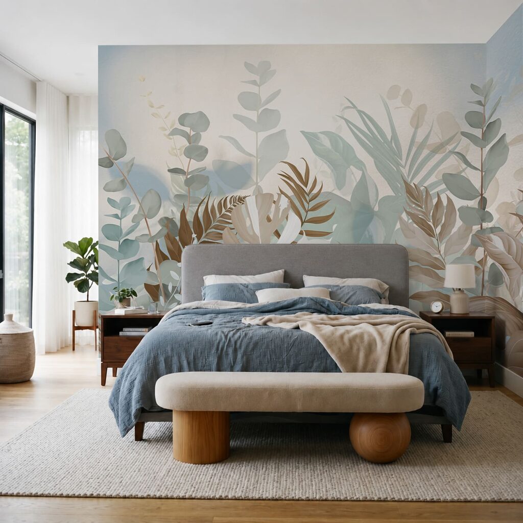 Weelderig groen in zachte pasteltinten — interieur 2