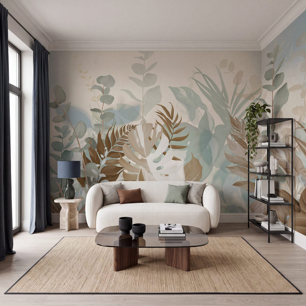 Weelderig groen in zachte pasteltinten — interieur 1