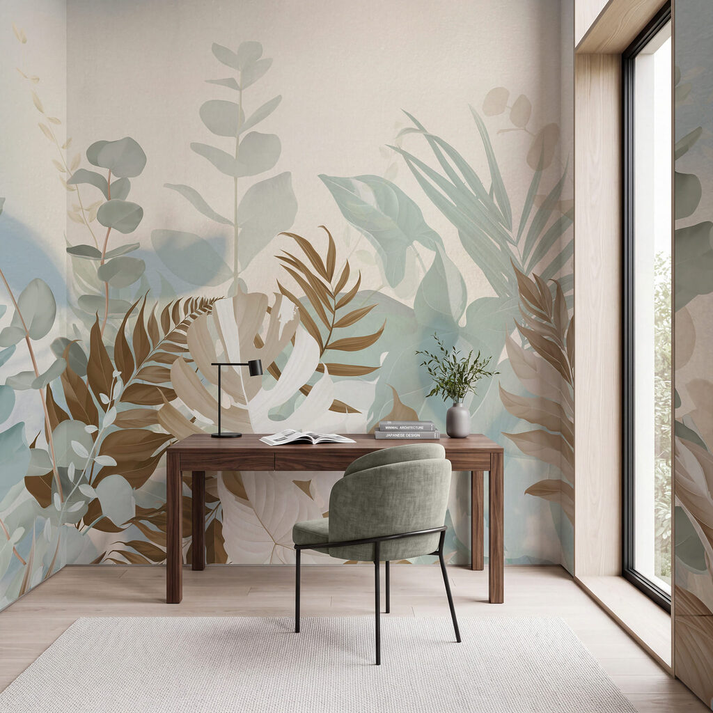 Weelderig groen in zachte pasteltinten — interieur 3