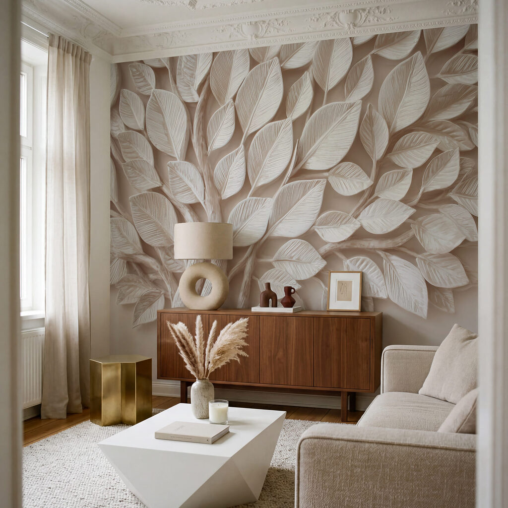Boom met bladeren — interieur 1