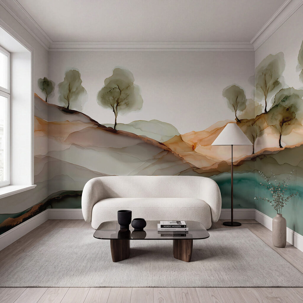 Kleine bomen op kleurheuvels — interieur 2