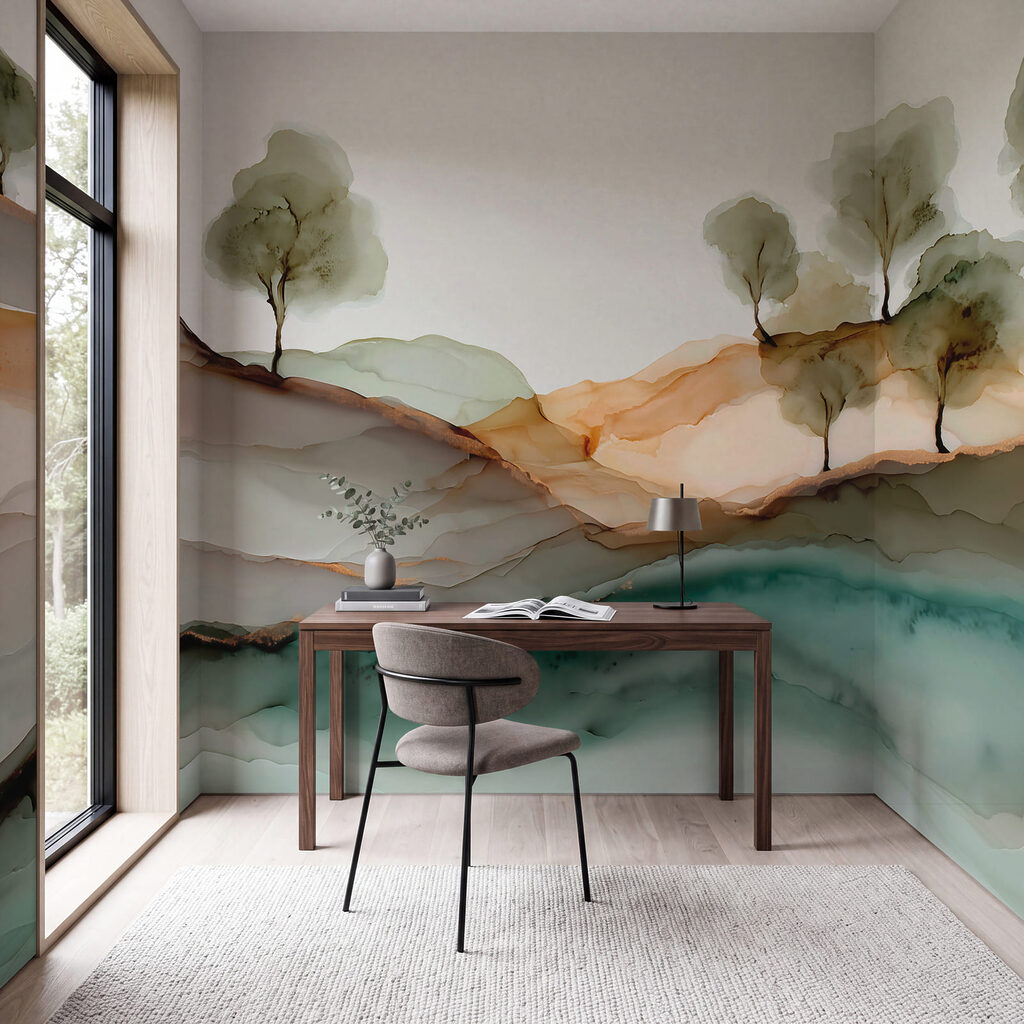 Kleine bomen op kleurheuvels — interieur 3