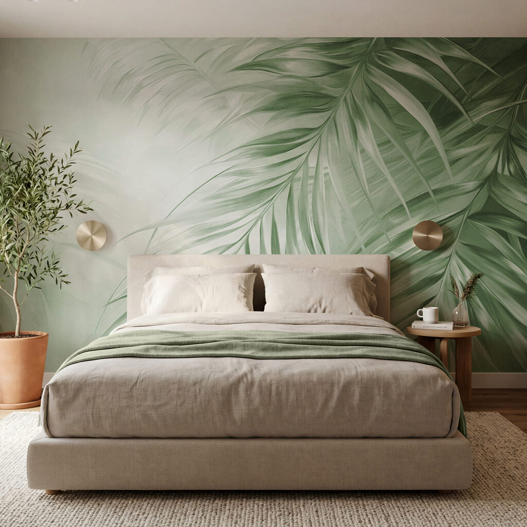 Rustgevend groen gebladerte in zacht licht — interieur 2