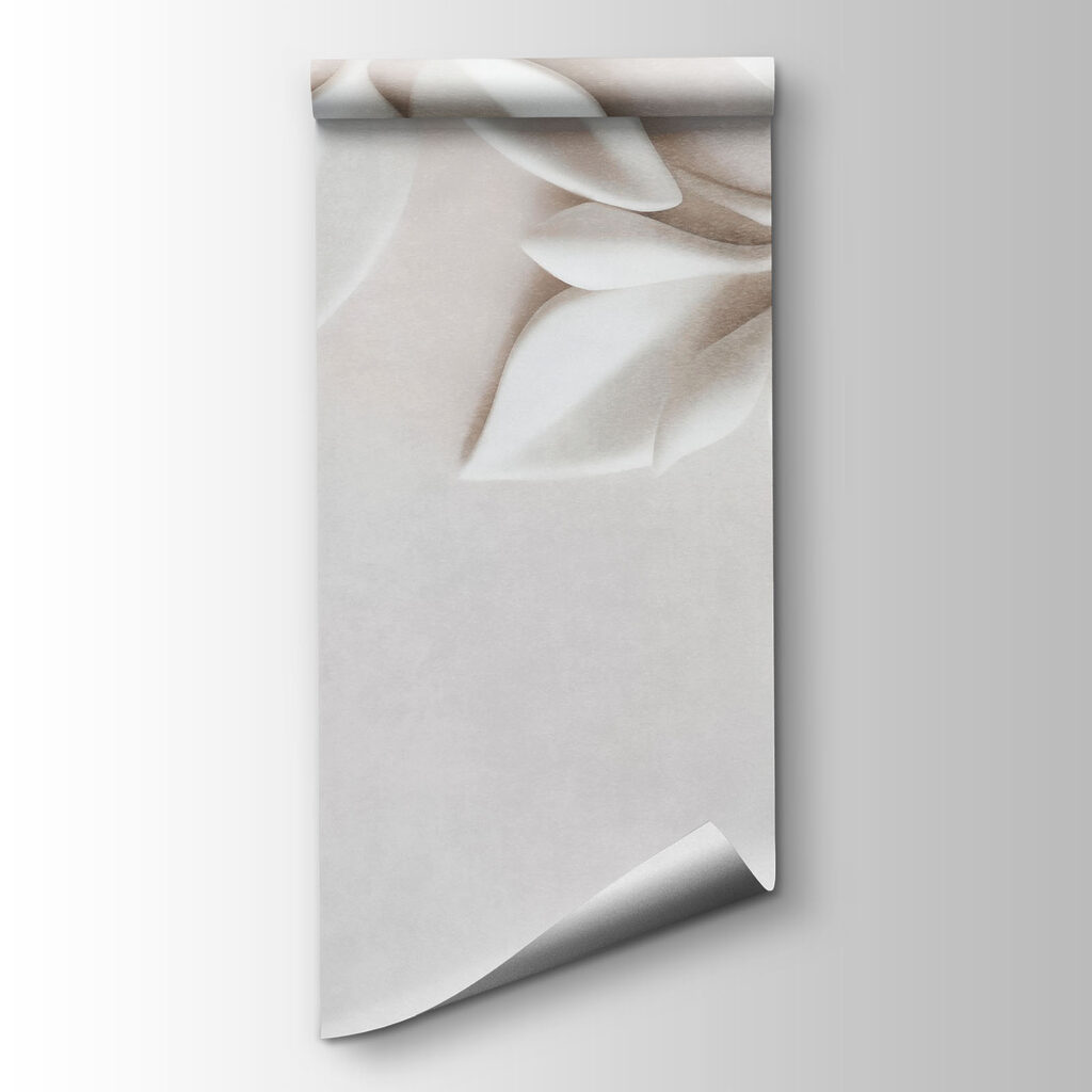 Witte bloemen rond hoekvormen — productweergave