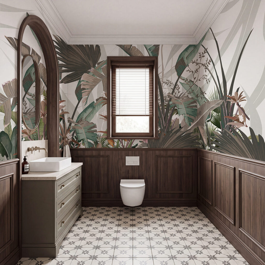 Botanische schoonheid in pasteltinten in een interieur