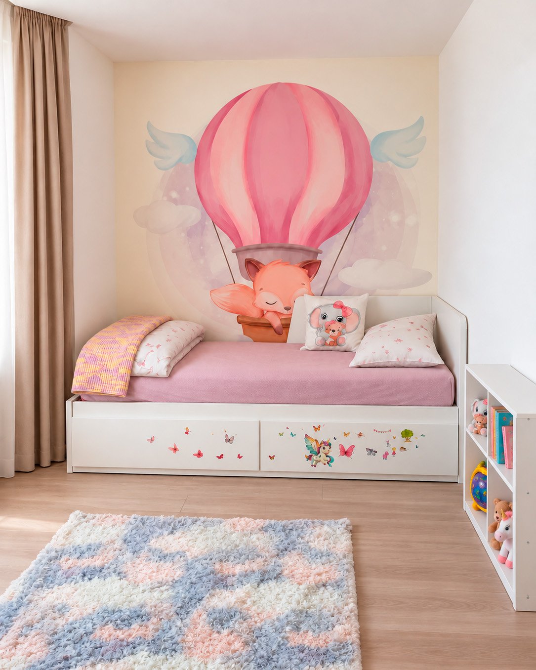 Kamer van een klant met fotobehang, foto 7 van 12