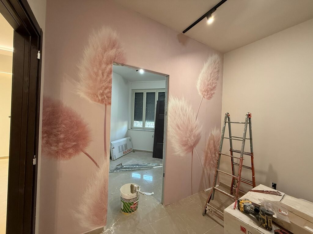 Kamer van een klant met fotobehang, foto 2 van 6