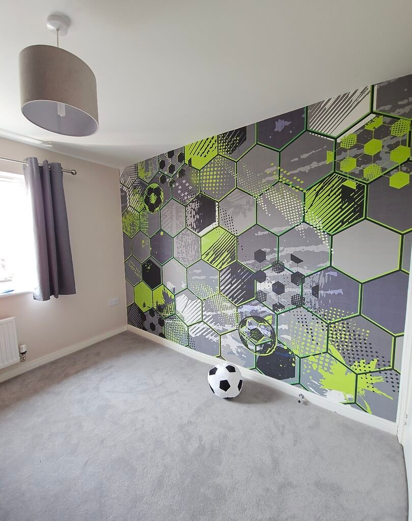 Kamer van een klant met fotobehang, foto 4 van 6